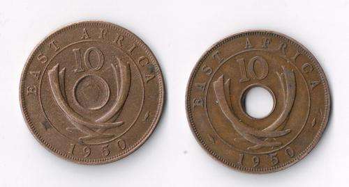 East Africa Collection including error coin