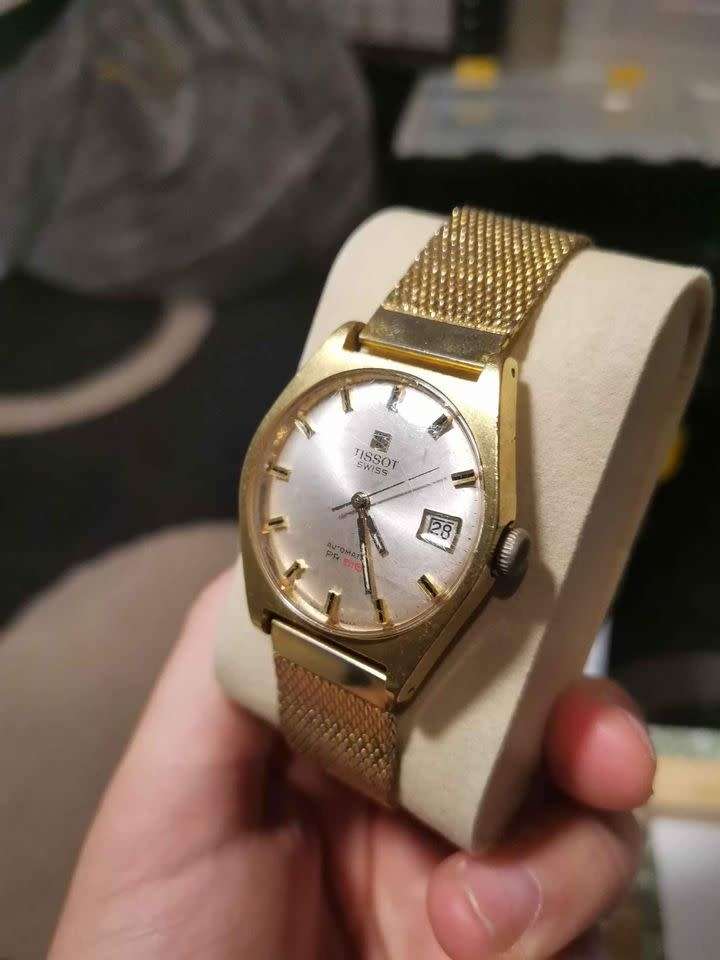 Tissot PR 516 Automatic - 1970s Gold men`s watch vintage