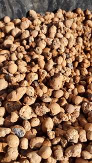 Red Leca (Lightweight expanded clay aggregate) / hydroball / hydroton.  Ball size 8-16mm.