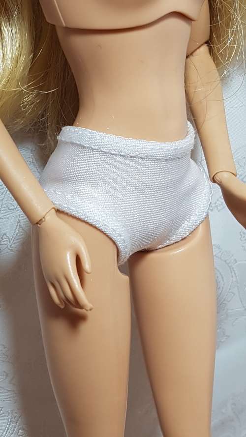 Set of 3 white panties for Barbie dolls
