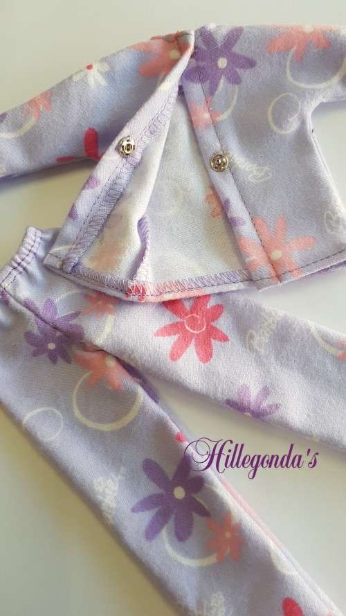 Flannel pajamas for Barbie dolls
