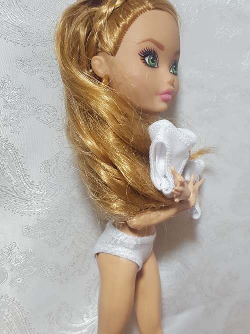 Set of 3 white panties for Monter High and Ever After High dolls