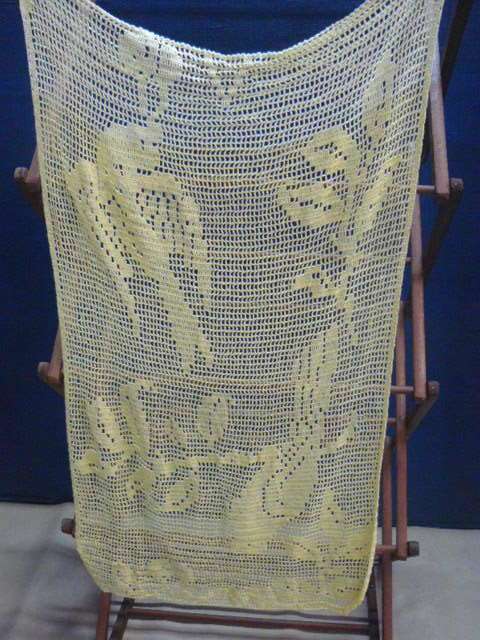 HAND CROCHETED TABLE CLOTH OR USE AS CURTAIN