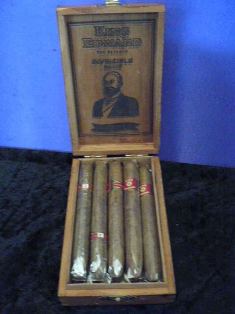 QUALITY CIGARS IN WOODEN BOX KING EDWARD THE SEVENTH INVINCIBLE DELUX