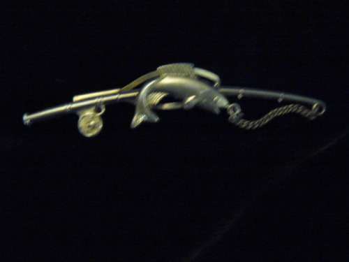 VINTAGE TIE CLIP WITH FISH - ENGLAND