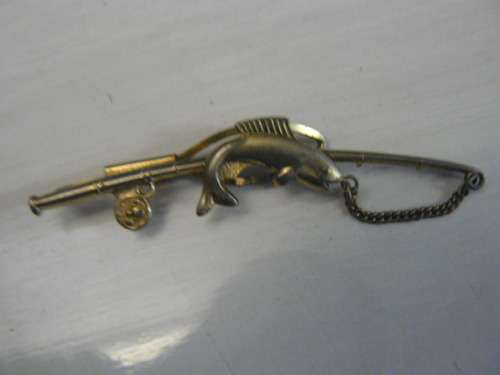 VINTAGE TIE CLIP WITH FISH - ENGLAND