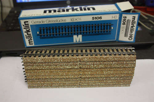 MARKLIN HO  M TRACK 5106 STRAIGH TRACKS PER 10