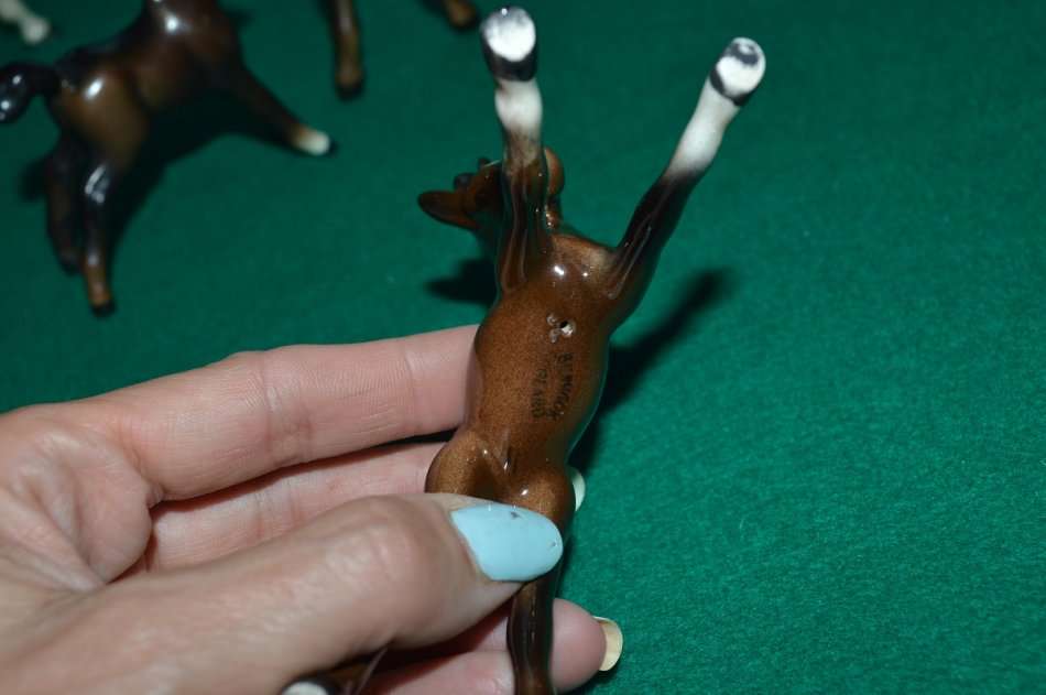 A beautiful set of Beswik chestnut horses with foals