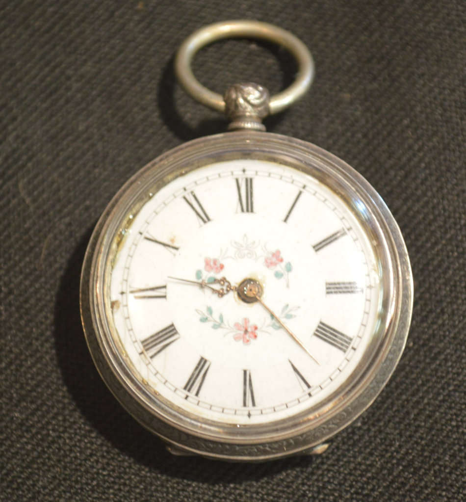 Lovely enamaled face key wind pocket watch housing