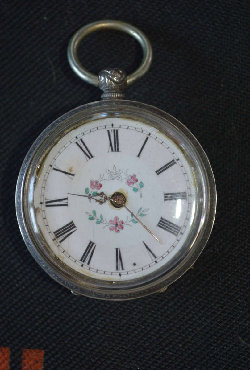 Lovely enamaled face key wind pocket watch housing