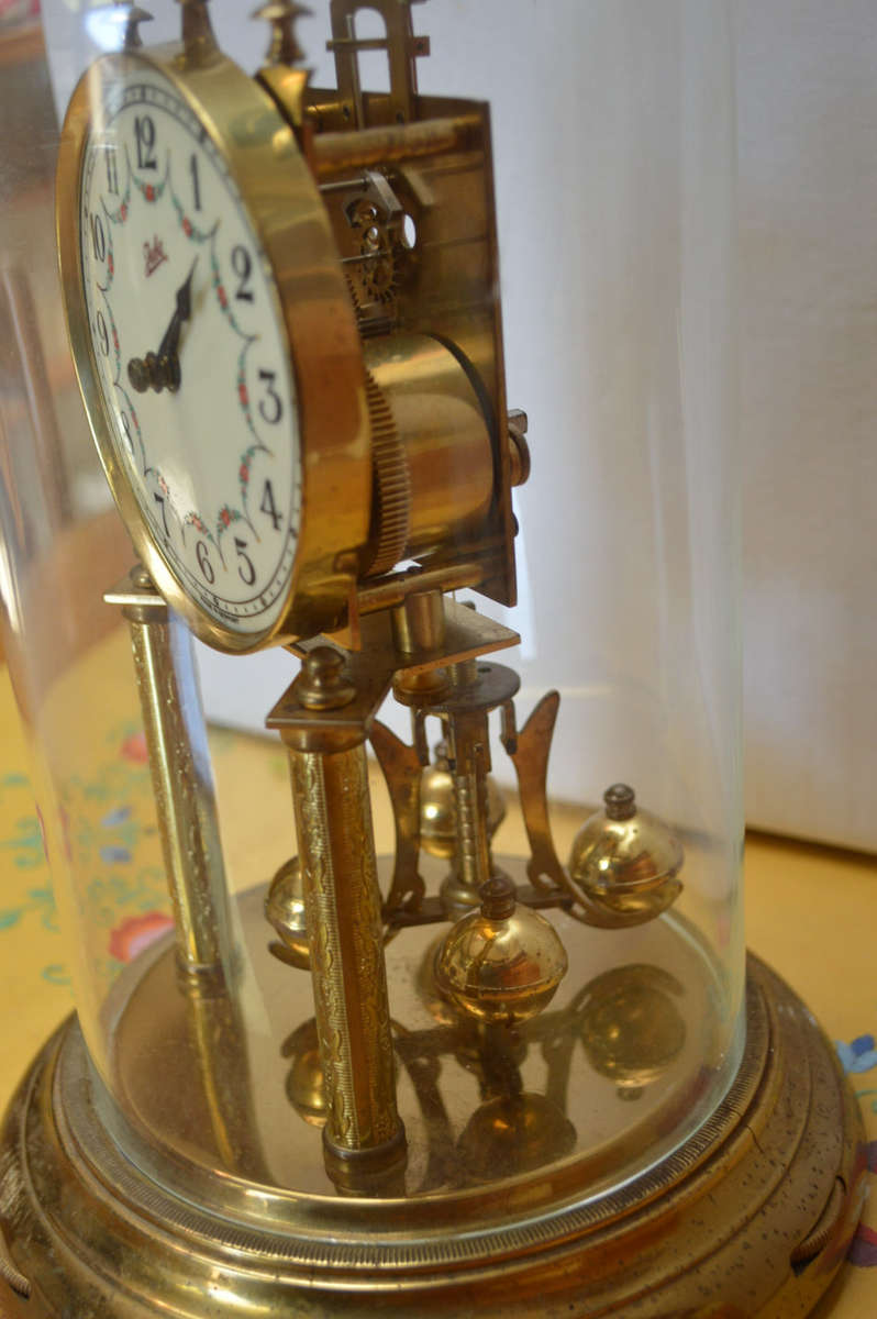 Schatz 49 Anniversary clock with glass dome