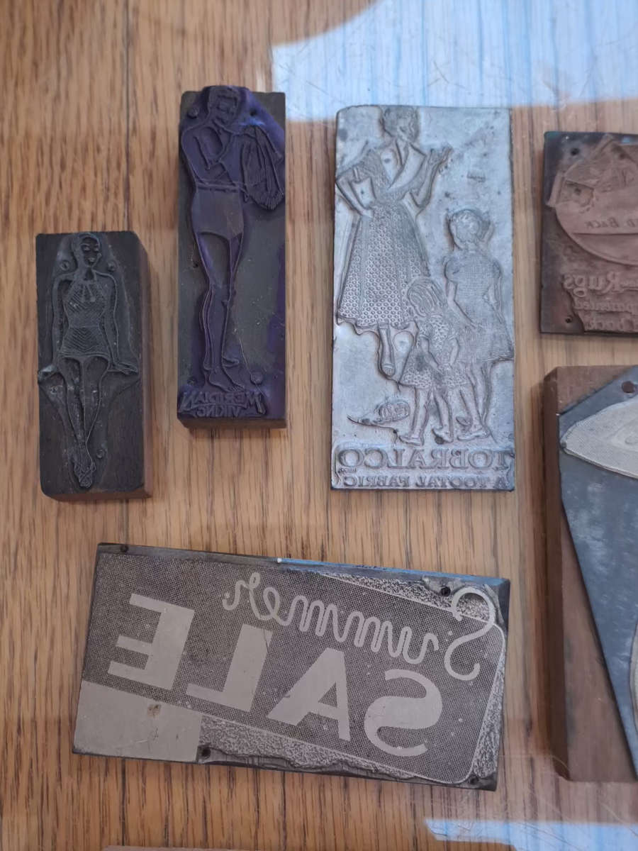 Beautiful and interesting vintage copper and lead stamps