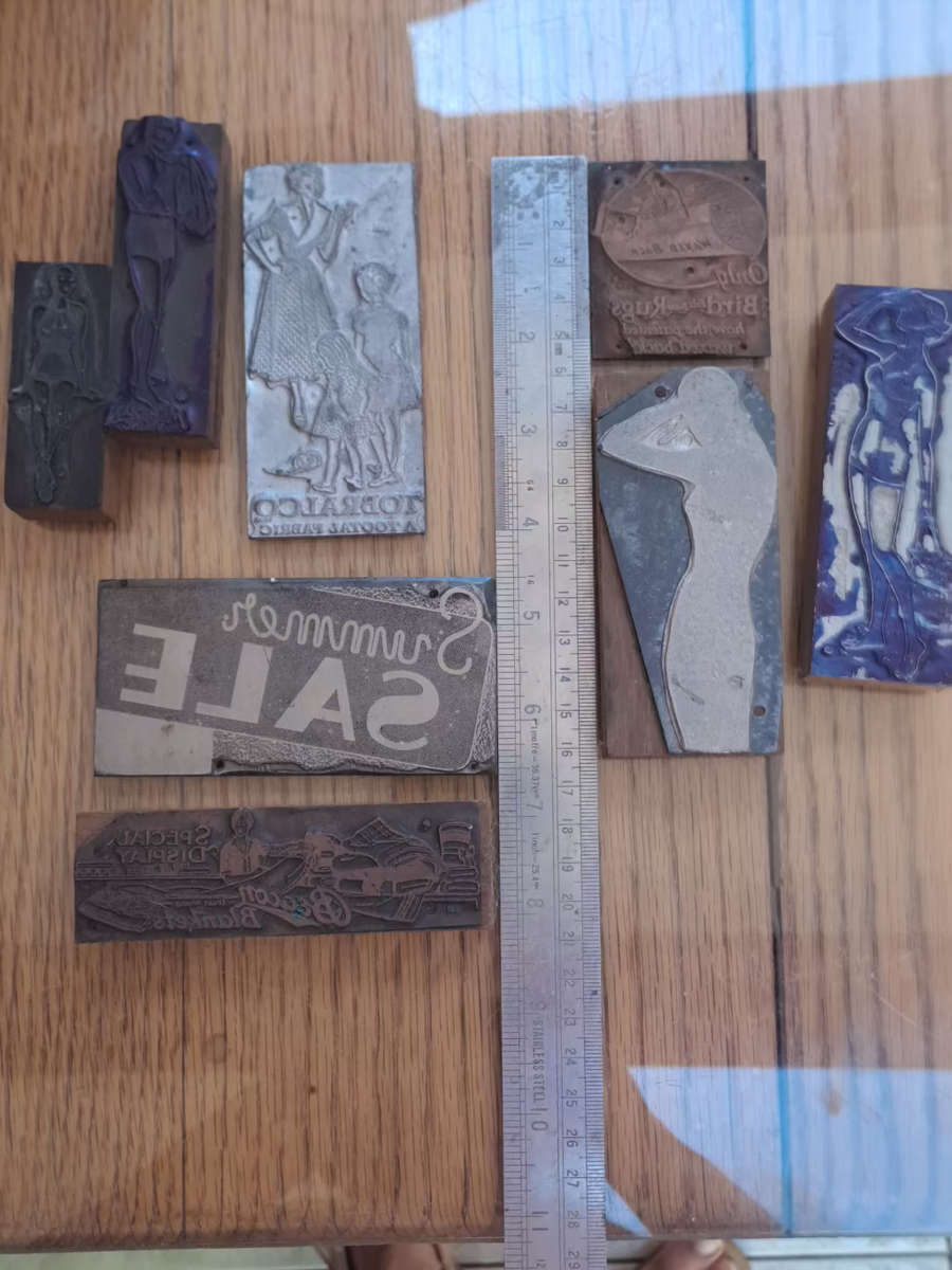 Beautiful and interesting vintage copper and lead stamps