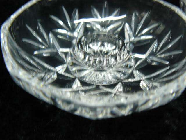 2 X CUT GLASS CANDLE HOLDERS