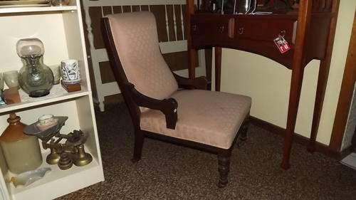 Victorian Mahogony Grand Mother chair on original castors