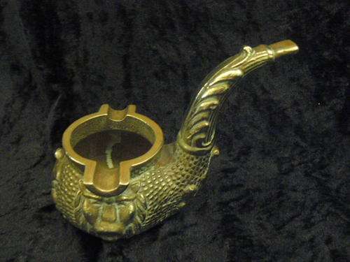BRASS PIPE ASHTRAY