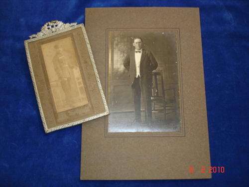 OLD PICTURES ONE WITH METAL FRAME