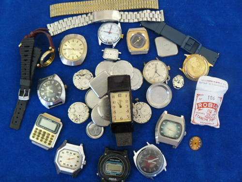 A LOT OF WATCHES,  SPARES AND MOVEMENTS