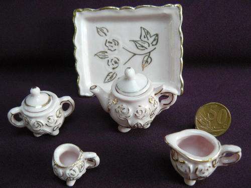 MINITURE TEA SET VERY CUTE WITH TRAY