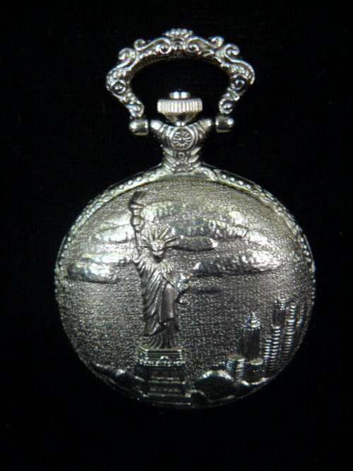LIBERTY 1910,S STYLE QUARTZ POCKET WATCH SYMBOLIZING FREEDOM AND FRIENDSHIP