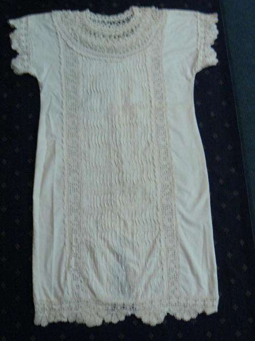 PRETTY100% COTTON, CROCHETED AND BEADED DRESS