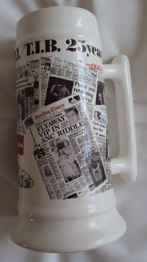 Crescent Ware Newspaper beermug | Tankard
