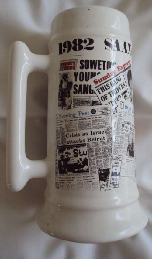 Crescent Ware Newspaper beermug | Tankard