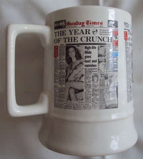 Crescent Ware Sunday Express |Sunday Times | Rand Daily Mail |Cape Times Newspaper Beer Mug |Tankard