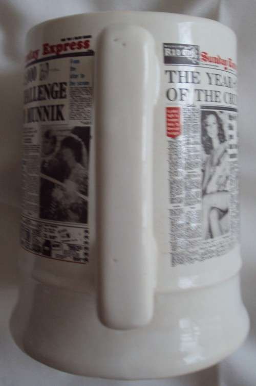 Crescent Ware Sunday Express |Sunday Times | Rand Daily Mail |Cape Times Newspaper Beer Mug |Tankard