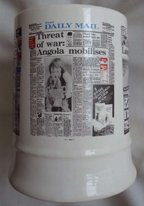 Crescent Ware Sunday Express |Sunday Times | Rand Daily Mail |Cape Times Newspaper Beer Mug |Tankard