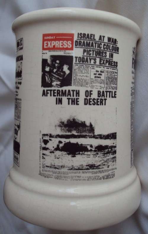 Crescent Ware Sunday Express Times Rand Daily Mail Newspaper Beer Mug Tankard