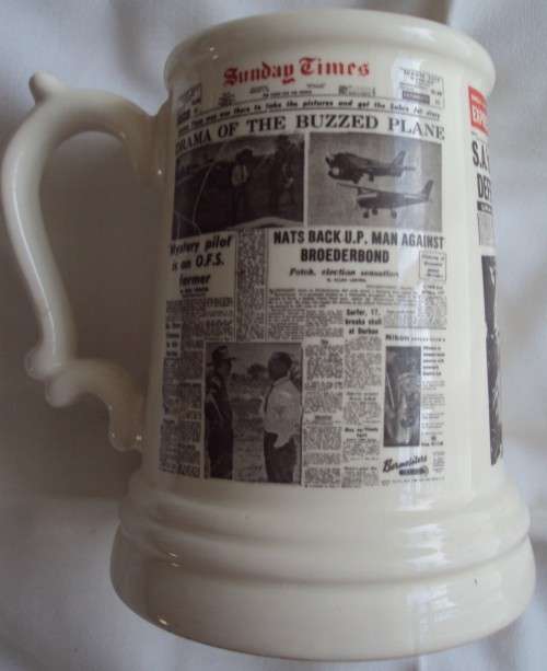 Crescent Ware Sunday Express Times Rand Daily Mail Newspaper Beer Mug Tankard