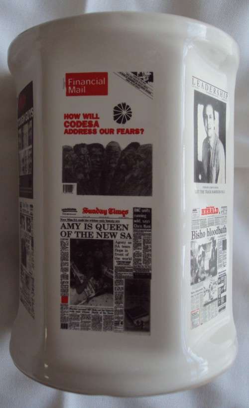 Business Day| Cape Times | Sunday Express | Sunday Times | Eastern Province Hearld Newspaper Tankard