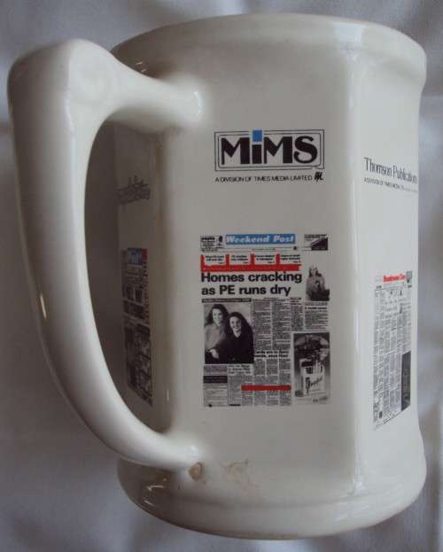 Business Day| Cape Times | Sunday Express | Sunday Times | Eastern Province Hearld Newspaper Tankard