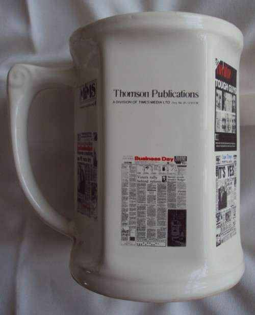 Business Day| Cape Times | Sunday Express | Sunday Times | Eastern Province Hearld Newspaper Tankard