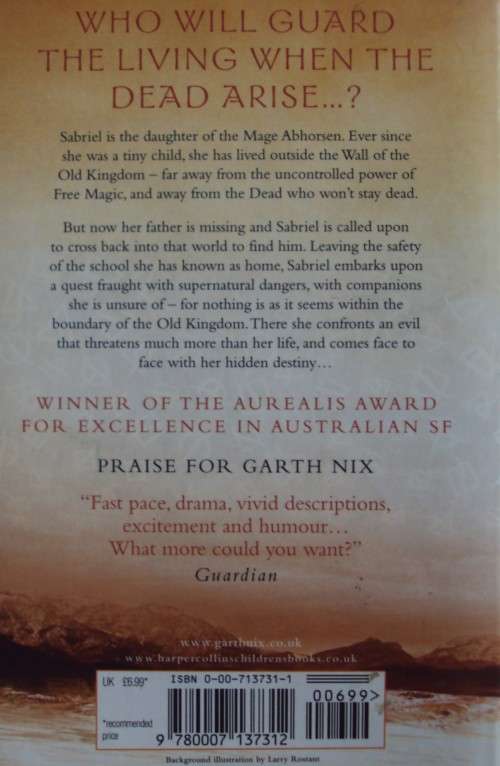 Sabriel One Warrior to Challenge the Dead Garth Nix