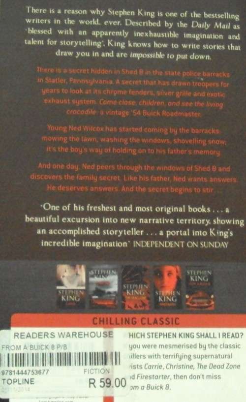 From A Buick 8 Stephen King