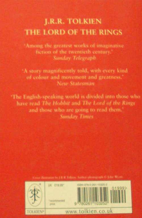 The Lord  of The Rings JRR Tolkein