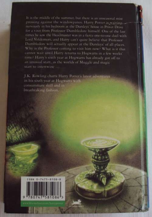 HARRY POTTER and the Half-Blood Prince J.K. Rowling Fist edition