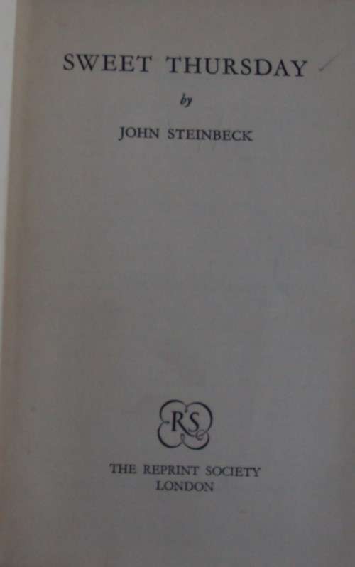 Sweet Thursday John Steinbeck
