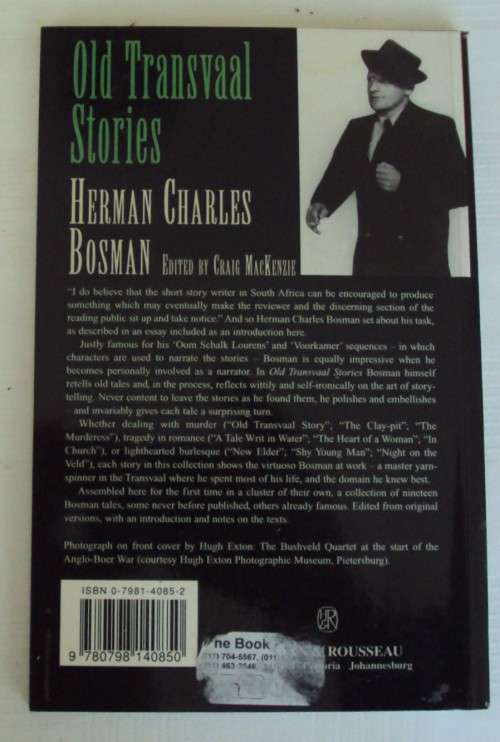 Old Transvaal Stories Herman Charles Bosman The Anniversary Edition