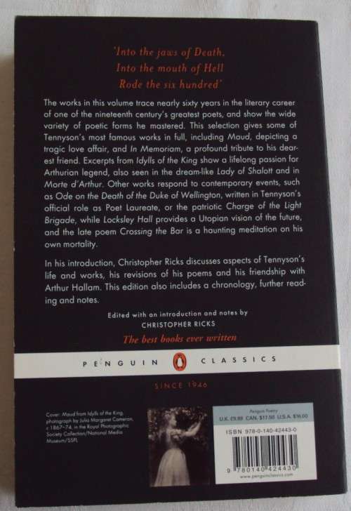 Alfred Lord Tennyson Selected Poems