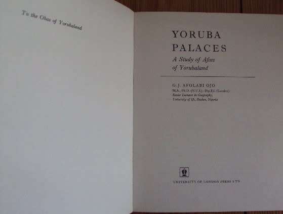 Yoruba Palaces  G.J.A. Olo