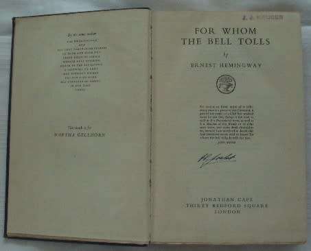 For Whom The Bell Tolls Ernest Hemingway