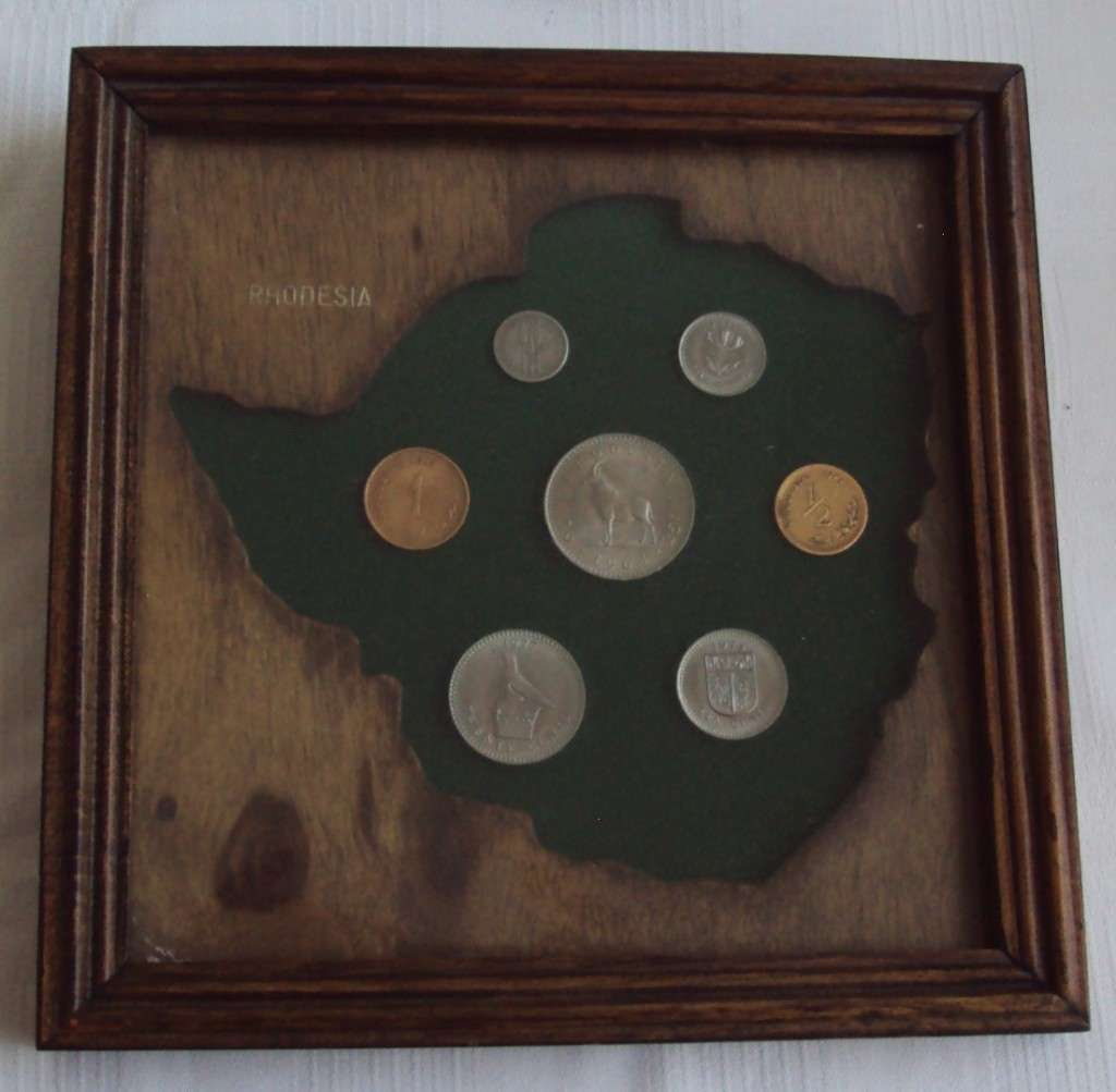 Framed Set of Rhodesian Coins