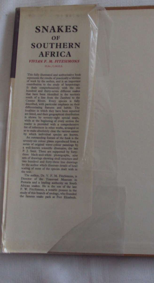 Snakes of southern Africa Vivian F Fitzsimons