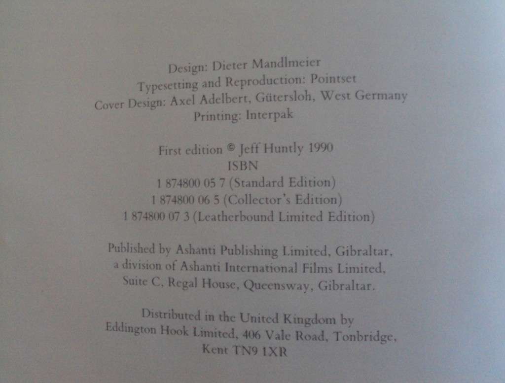 Jeff Huntlys African Wildlife Sketches  Deluxe Signed Leather Bound Limited Edition #M of A-Z