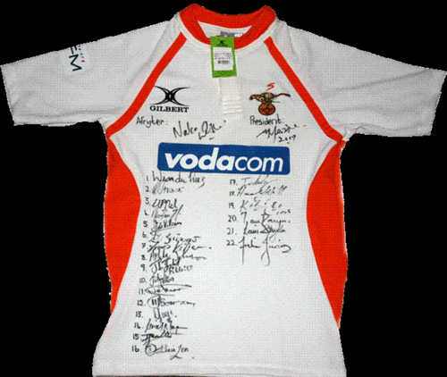 2009 Cheetha Rugby Jeresey Signed by the whole Team