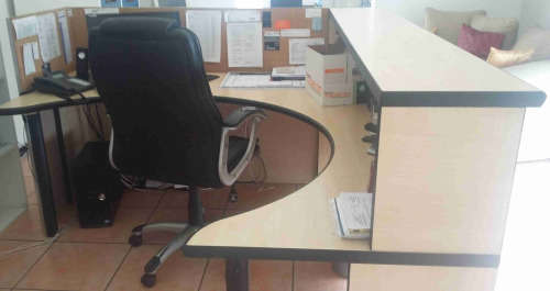 Reception desk and credenza