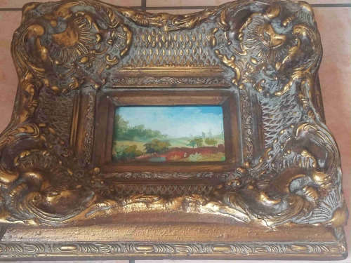 Picture in ornate frame